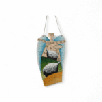 Angelas iš šamotinio molio pakabinamas