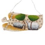 Angelas iš šamotinio molio pakabinamas