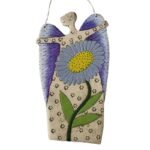 Angelas iš šamotinio molio pakabinamas