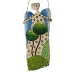 Angelas iš šamotinio molio pakabinamas