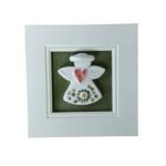 Įrėmintas keramikinis angeliukas