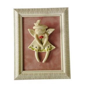 Įrėmintas keramikinis angeliukas