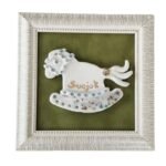 Įrėmintas keramikinis arkliukas