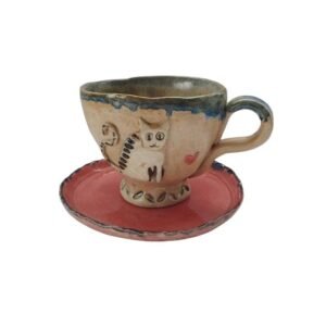 Keramikinis puodukas katinas