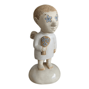 Angelas su žibuoklėmis