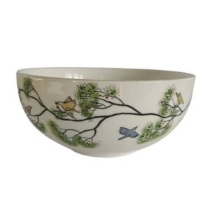 Porcelianinis dubenėlis paukščiai